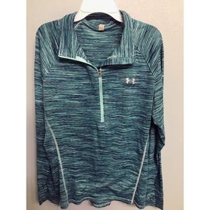 UNDER AMOUR Dry Fit Long sleeve v zipper shirt